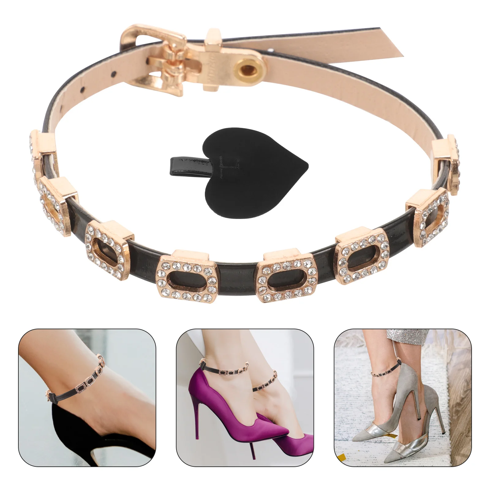 

1Pair Adjustable High Heels Anti-Loose Straps Decorative Replacement Ankle Straps for Heels Comfortable Walking Support Stylish