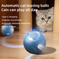 Automatic Rotating Obstacle Avoidance Luminous Waterproof Bite-resistant Interactive Toy And Ball Rechargeable Pet Indoor M U1R7