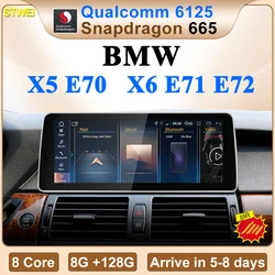 STWEI NEW ID8 12.3inch Qualcomm Snapdragon665 8G 128G Car Video Player Central Multimedia For BMW X5 X6 E70 E71 E72 Intelligent