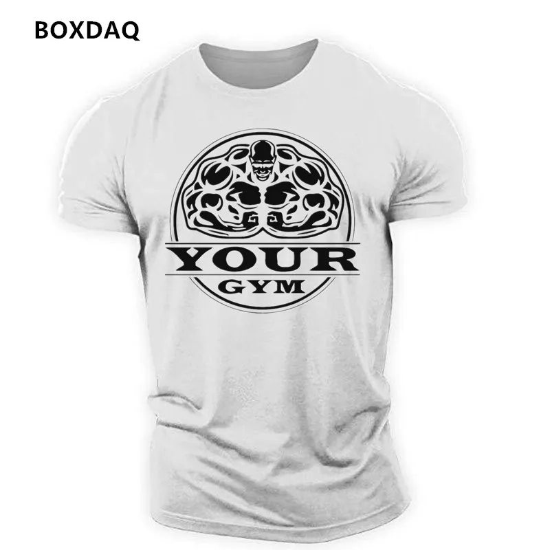 Gym Muscle Fitness Men's Sports T-Shirts Summer Short Sleeve 3D Print Workout Beast Sporty Casual Tops 6XL Plus Size Tee