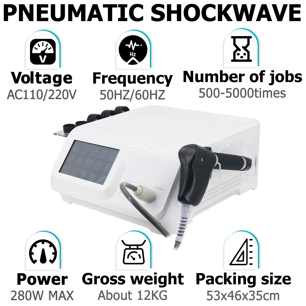 10 Bar Shockwave Therapy Machine For ED Treatment Pain Relief Professional Pneumatic Shock Wave Clinic Use Body Relax Massager