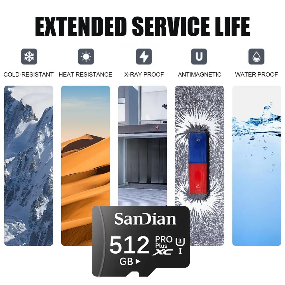 2TB Memory Card A2 Class 10 V30 TF Card 1TB Mini SD Card 512GB High Speed Micro TF SD Card 256GB For Nintendo Switch