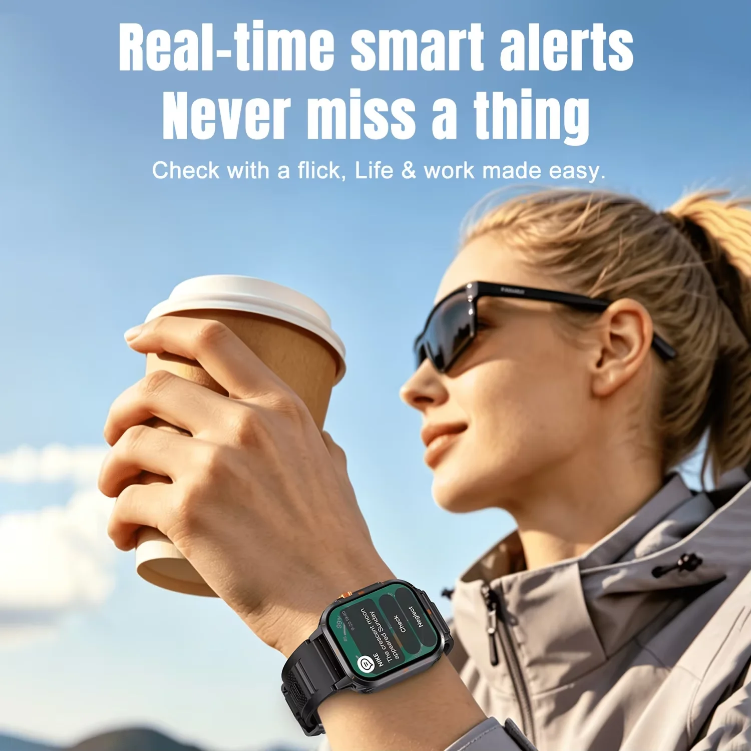 New Multifunctional Smart Watch by ,Supports Wireless Calling, Music Playback, Weather Notification, Stress-Relief Mini-Games,