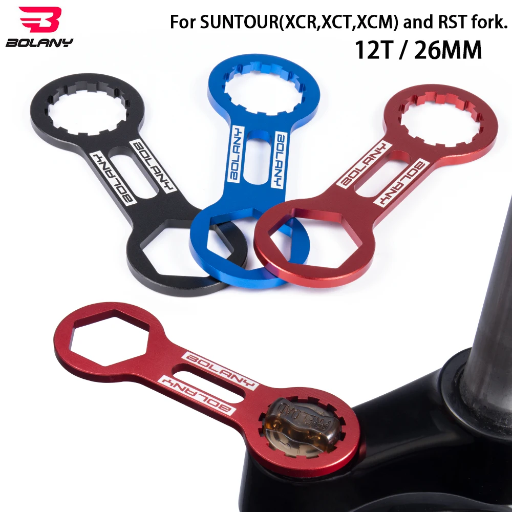 BOLANY 12T 26MM MTB Suspension Front Fork Shoulder Cover Wrench Santuo XCR/XCT/XCM/RST Removal Tool Bicycle Accessorie