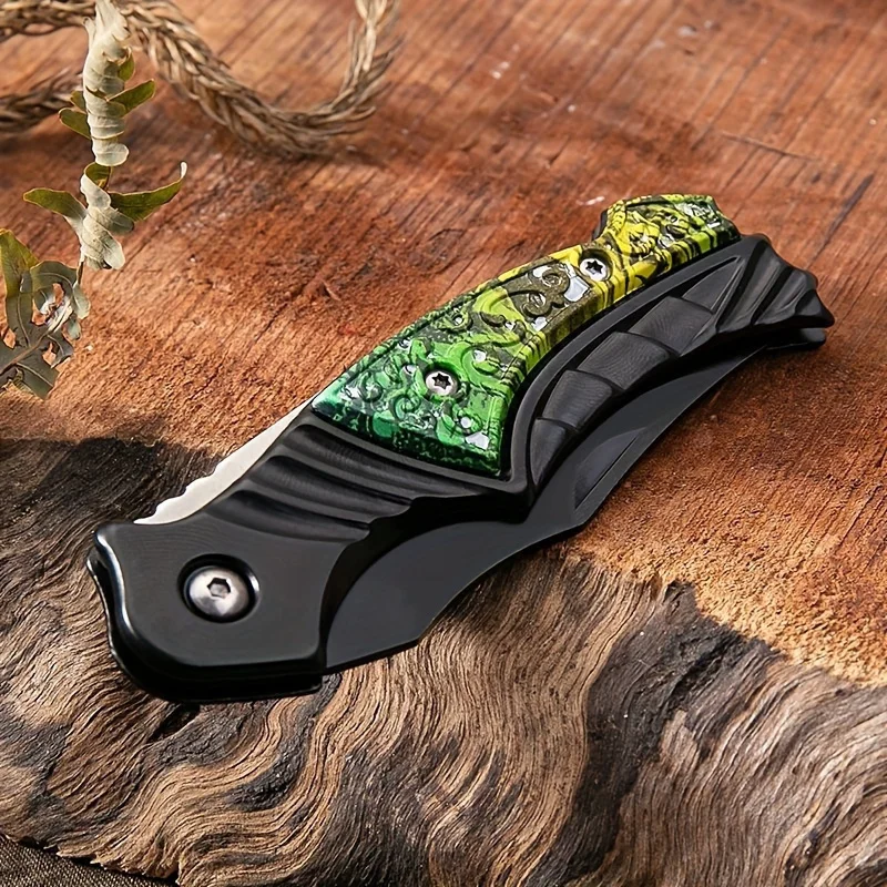 1pc, Portable Outdoor Folding Pocket Knife - Sharp Survival Knife for Camping, Hiking, Hunting, and Emergency Situations