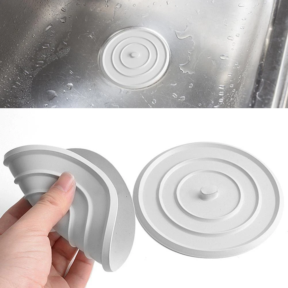 11Cm Silicone Bathtub Stopper Leakage-Proof Tub Flat Plug Stopper Sink Hair Stopper Drain Cover Easy Clean Bathroom Accessories