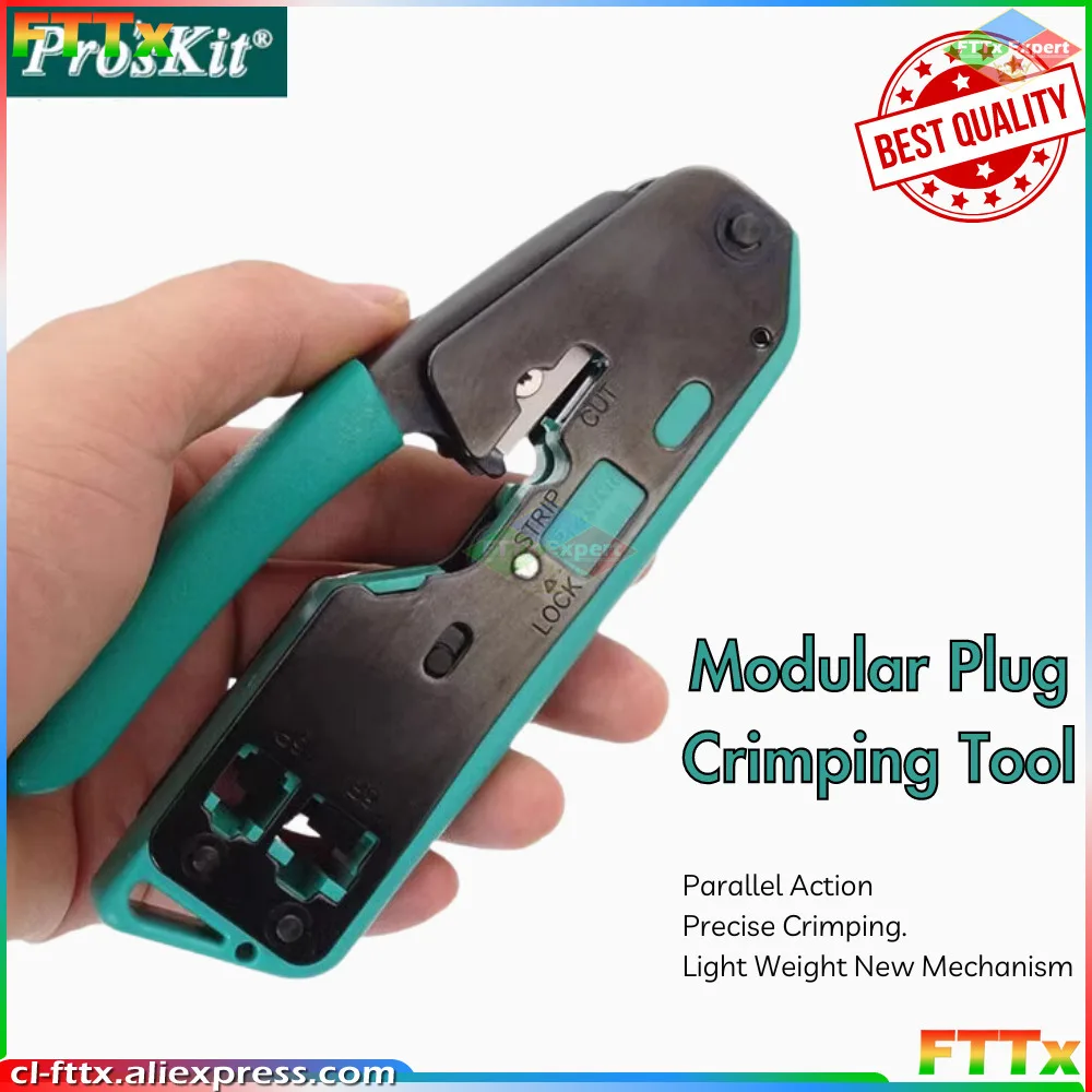 

ProsKit CP-333 6P/8P Crystal Head Telephone line Network line Pressing Pliers Portable Cable Wire Stripper Crimping Pliers Tools