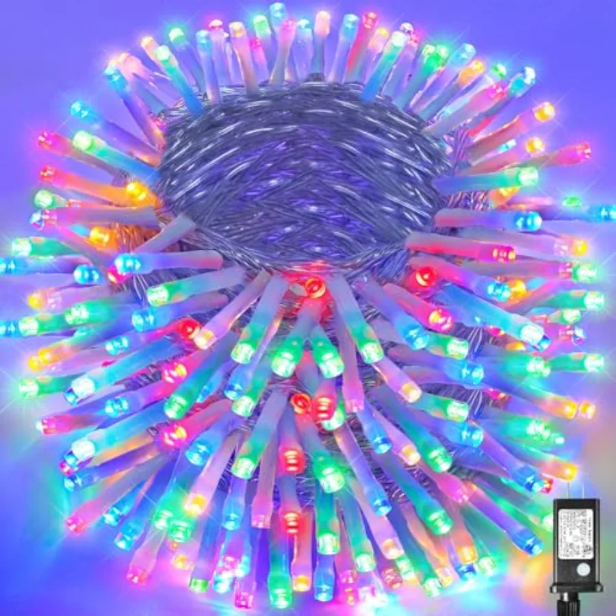 

1000 LED String Lights Indoor Outdoor 328Feet Christmas String Lights for Outside 8 Modes Clear Wire Plug in Twinkle Fairy Ligh