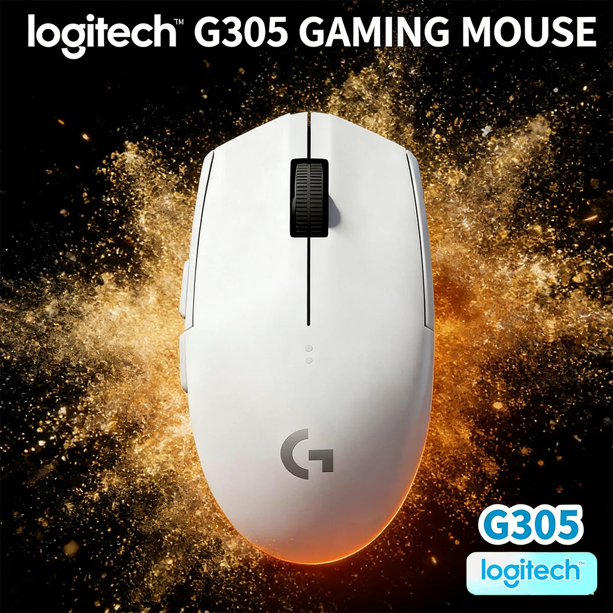 

Беспроводная игровая мышь Logitech G305, точное отслеживание HERO 12000 точек на дюйм, 6 индивидуальных кнопок, эргономичный изогнутый дизайн, идеально подходит для ПК