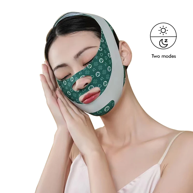 Vendaje de adelgazamiento Facial de alta elasticidad, máscara de estiramiento Facial en V transpirable para dormir, Reduce la papada, cinturón para esculpir la cara