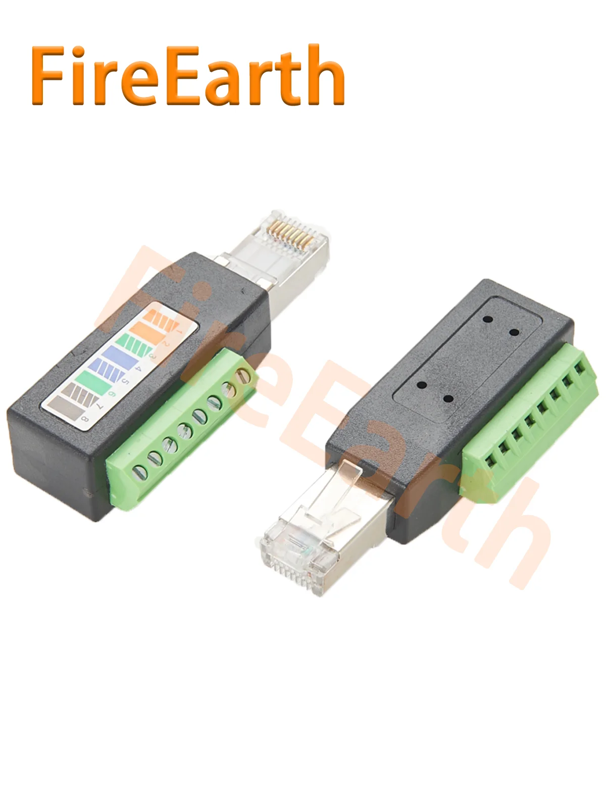 Беспаечный адаптер RJ45 «папа» на 8-контактный клеммный блок — винтовой клеммный разъем для Ethernet Cat5/Cat6/Cat7, стабильное соединение