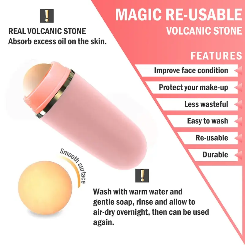 ボルケーノストーンオイル吸収ボールポータブルフェイシャルオイル除去毛穴洗浄非メイク除去フェイシャルオイル吸収ボール