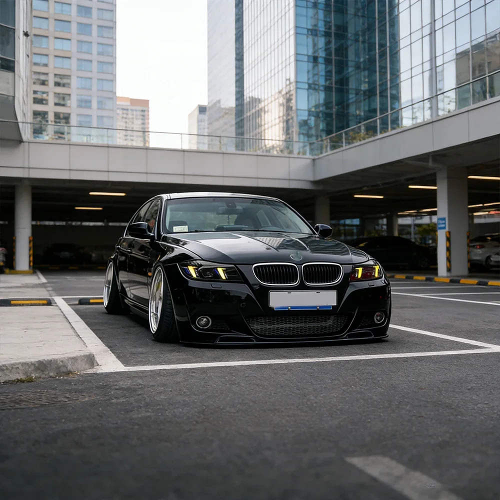 For BMW 3 Series E90 2005-2012 Fangs Design LED  Turn Signal Projector Lens Headlight Assembly Car Tools Accessories