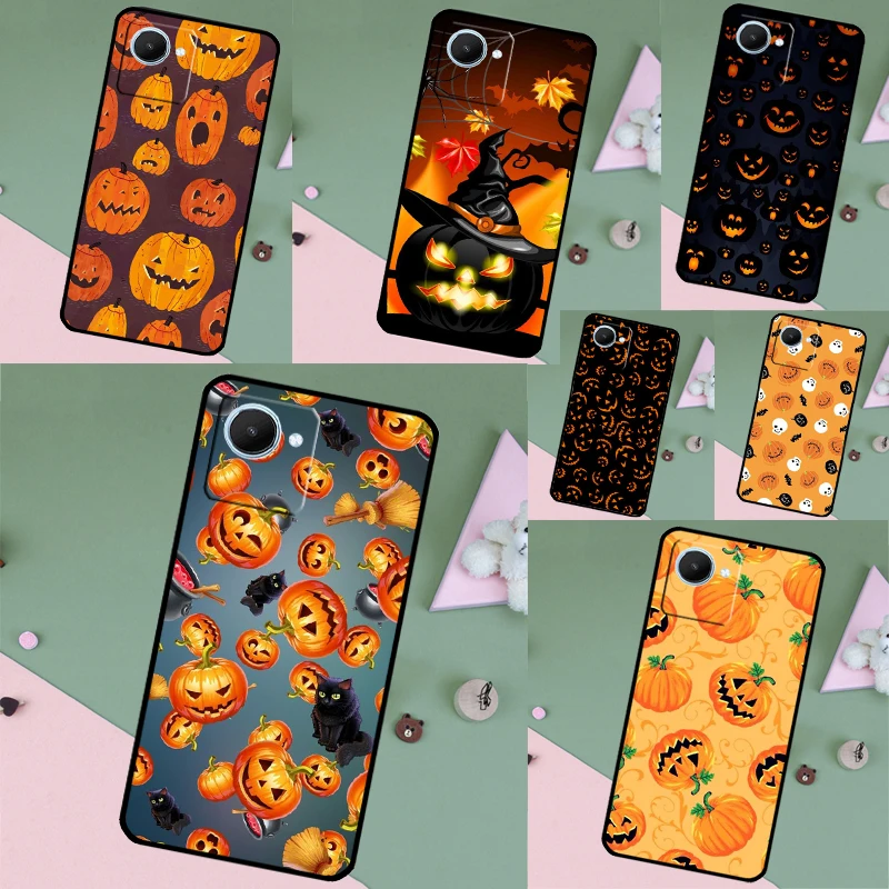 HALLOWEEN TRICK TREAT PUMPKIN Case For Realme 9 10 11 Pro Plus GT Neo 5 2T 3T C11 C15 C25s C21Y C30 C31 C33 C35 C53 C55