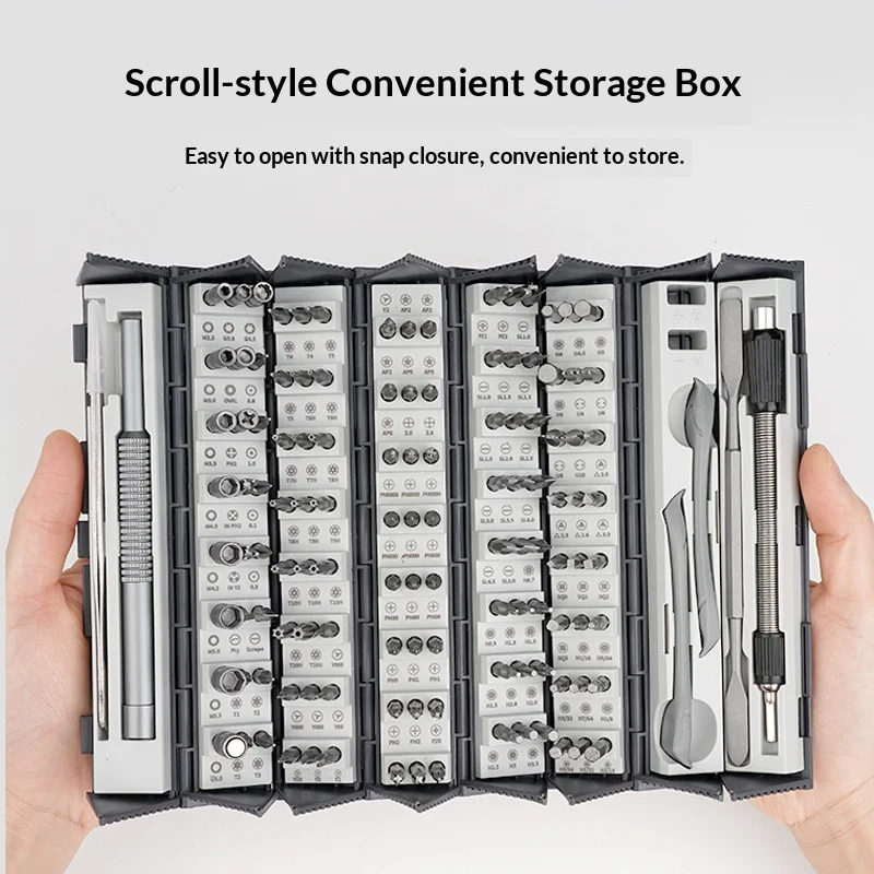 128 in 1 Complete Screwdrivers Kit Tool Box Set With 125 Bits Professional Magnetic Mini Precision for Phones Repair Laptops Pc