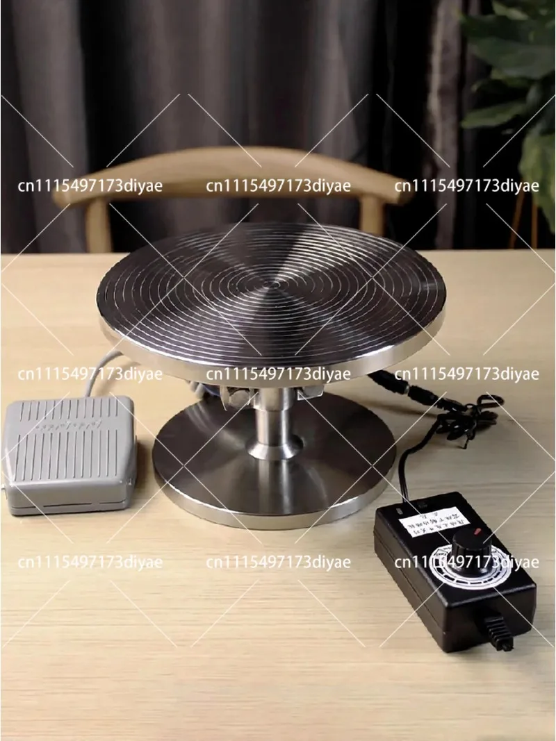 Electric Pottery Wheel Turntable with Foot Switch Ceramic Sculpting Painting Gilding Line Drawing Craft Tool