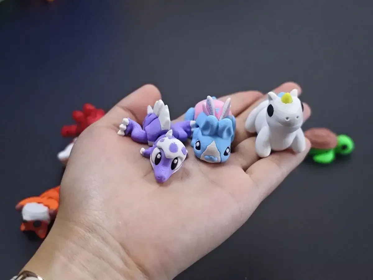 3D-Gedrucktes Simuliertes Kleintier mit Beweglichen Gelenken, Mini-Schreibtisch-Spielzeug für Jungen und Mädchen, Stressabbau, Heilung, Familienfeiern – Detail 6