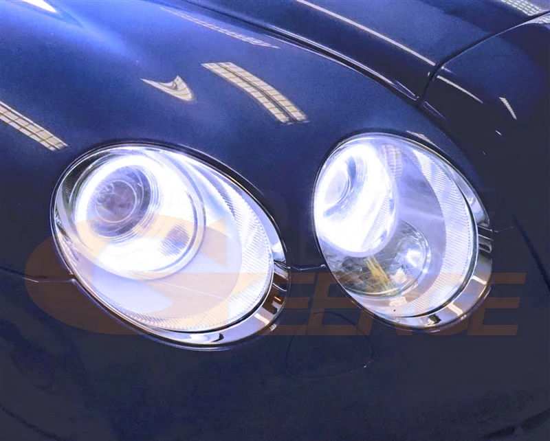 For Bentley Continental Flying Spur GT GTC Excellent Ultra Bright Refit Day Light COB Led Angel Eyes Kit Halo Rings