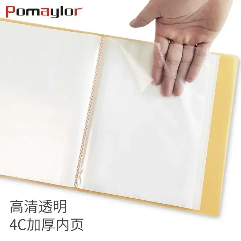 A A5 Data Book Transparent Flip Student Storage Bag Test Paper Clip 32K File Storage Bag Production Inspection Data Storage Book
