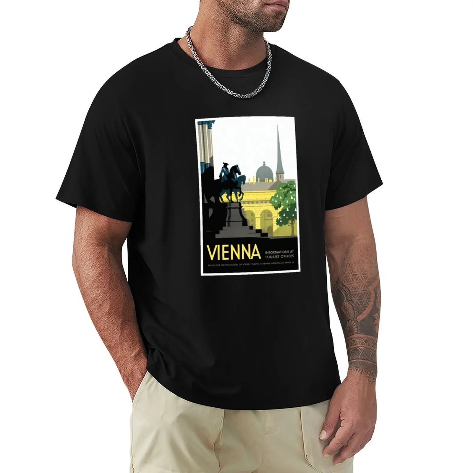 Vienna Austria Vintage Travel Poster 1935 T-Shirt plain oversized graphic tee summer clothes graphics mens t shirt graphic