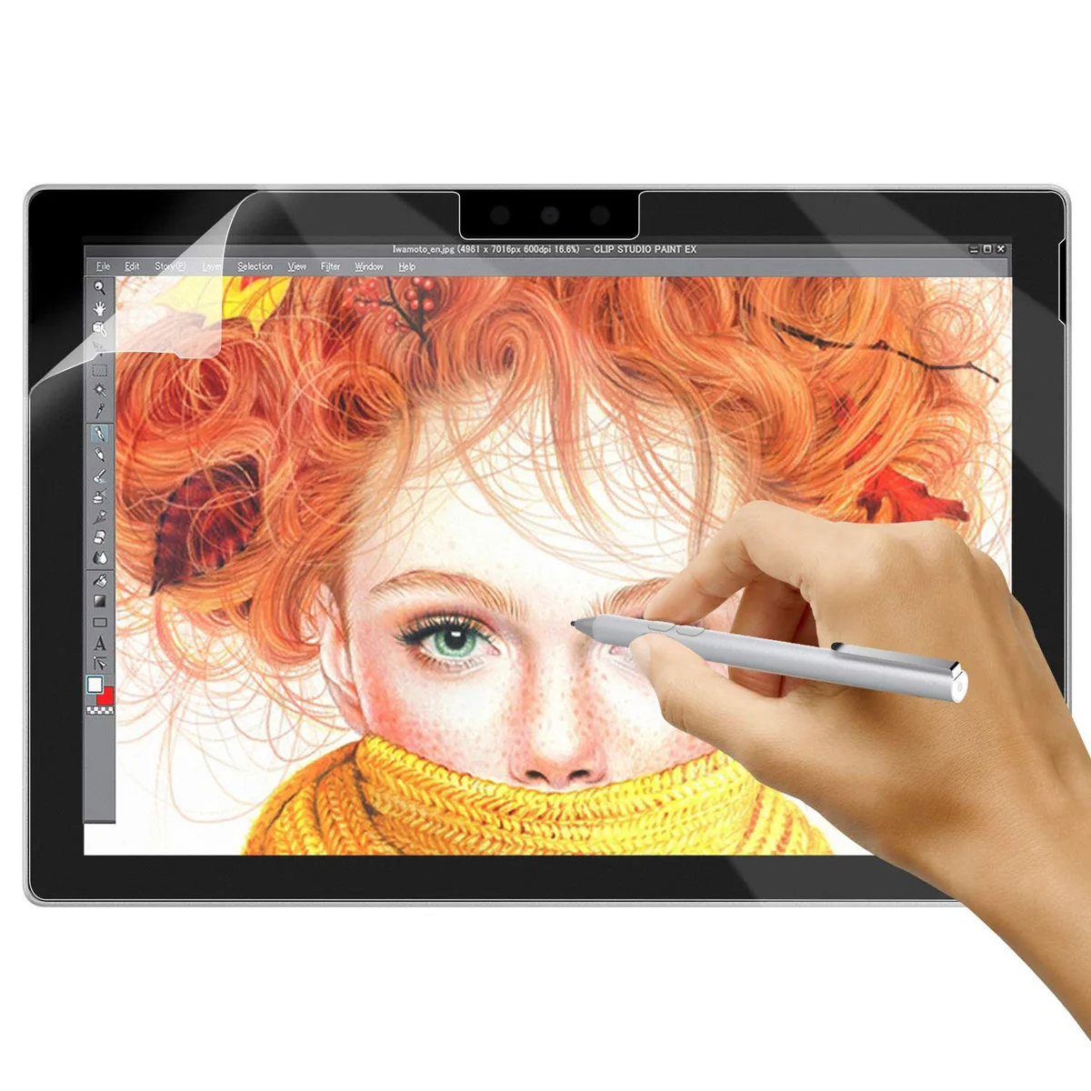 1 قطعة-واقي شاشة من الورق غير لامع مناسب لجهاز Microsoft Surface Pro 4/5/6/7/7+/8/9/X/Go 2 2020/2018