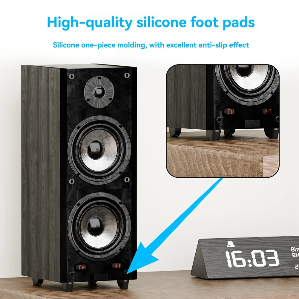 【Estoque limitado!】 Almofada de pé buffering para alto-falante 4 peças universal antiderrapante almofada de base de silicone diy amplificador de áudio player gravação playe