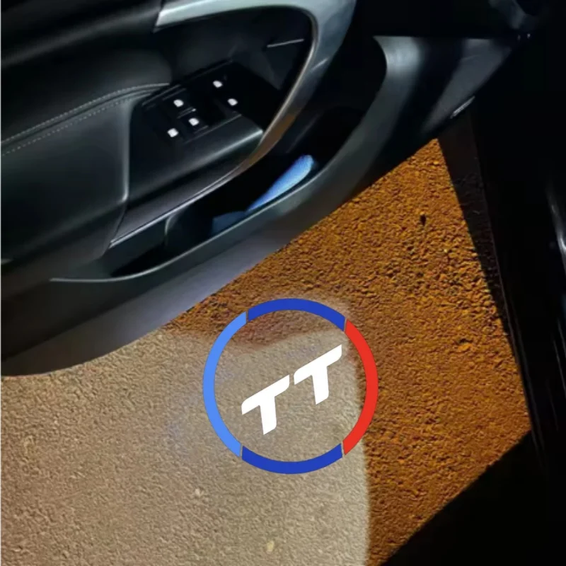 

2Pcs for Audi TT 2008 - 2022 2023 2024 HD LED Car Door Badge Light Projector Courtesy Logo Lamps Car Accessories Decoration