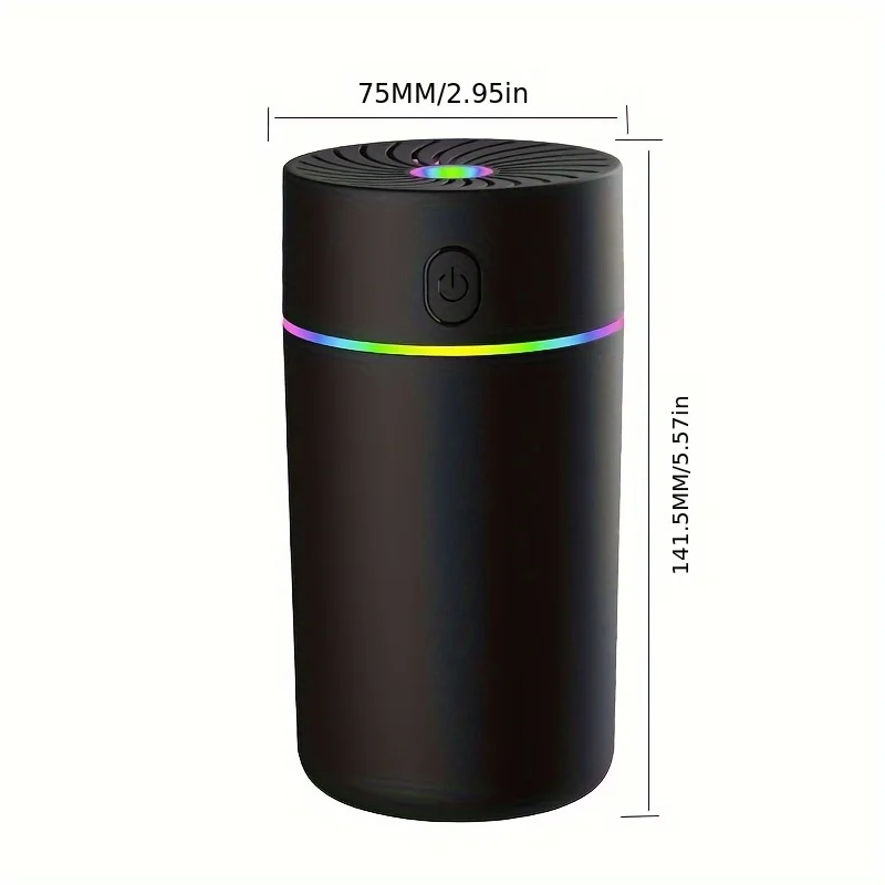 Car Diffuser Humidifier, USB, 7 Color Light Change, Multi-Scene, Battery Free, Universal, Gift For Car Lovers