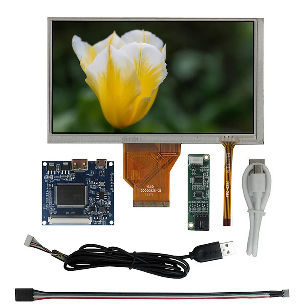 6,5 Zoll 800*480 DIY LCD-Bildschirm Digitalis ierer Touchscreen Treiber Steuer platine HDMI-kompatibles Himbeer-Pi-Monitor-Kit