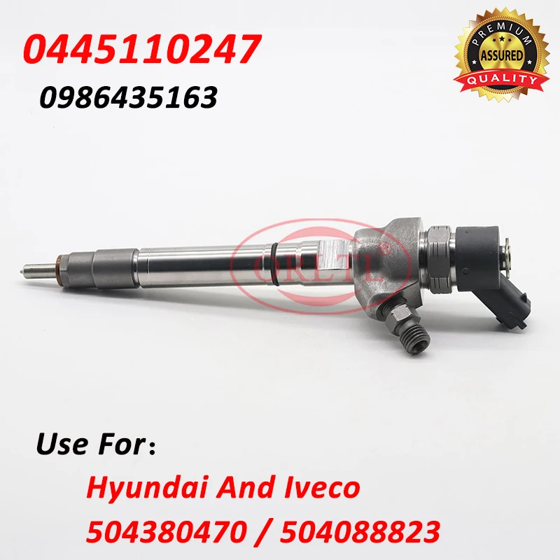 

For Iveco 504088823 Common Rail Injector 0445110247 Diesel Fuel Spray Nozzle 0 445 110 247 For Hyundai 504380470 0986435163