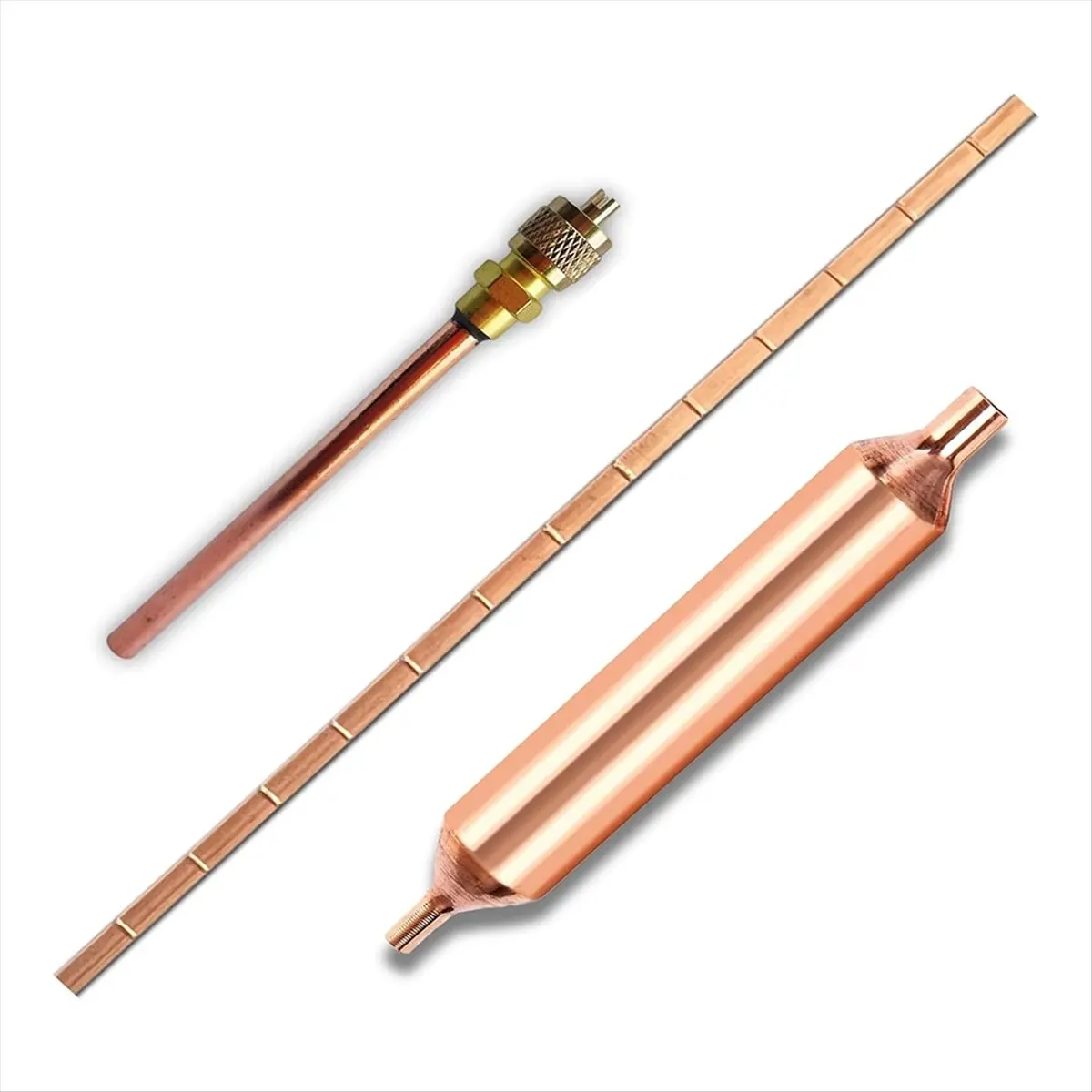 A60P Refrigerator Filter Dryer with Access Service Valve,Phosphor Bronze Welding Rod for Refrigeration Air Conditioner Repair