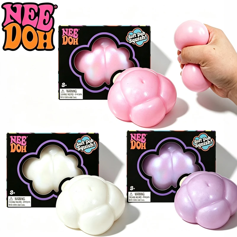 Schylling Needoh Cloud Pleaser 3 Color Calming Fidget Toy Flour Filling Fast Rebound Relieve Anxiety Soothing Relax Leisure Gift