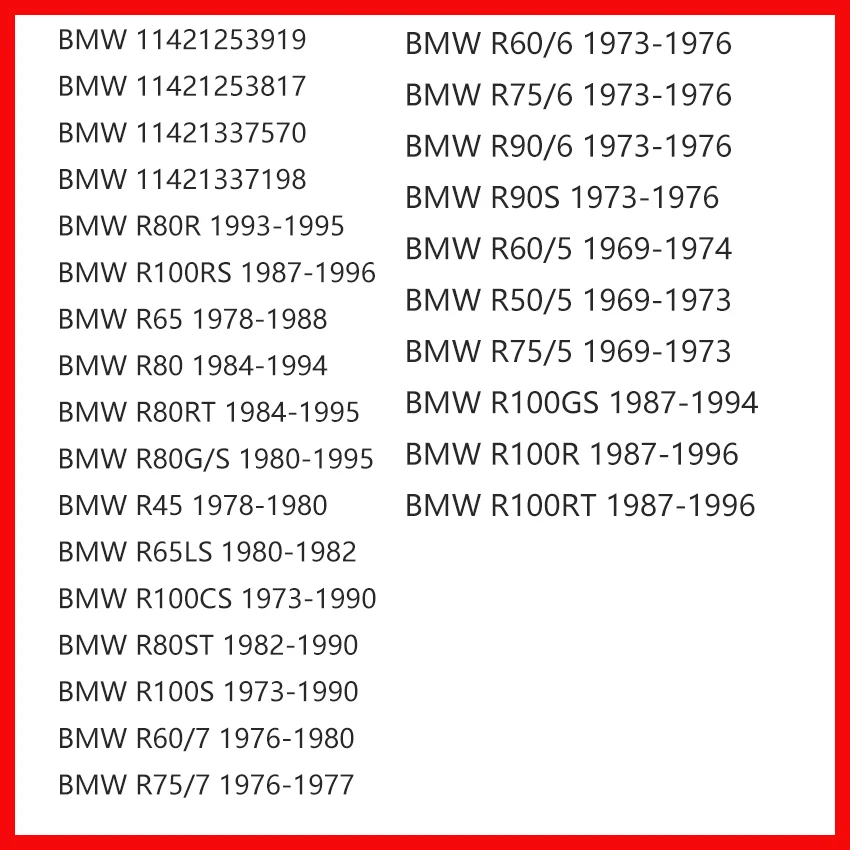 Motorcycle Fuel Oil Filter for BMW R80R R100RS R65 R80 R80RT R80G/S R45 R65LS R100CS R80ST R100RT R100S R60/7 R75/7 R75/6 R90/6