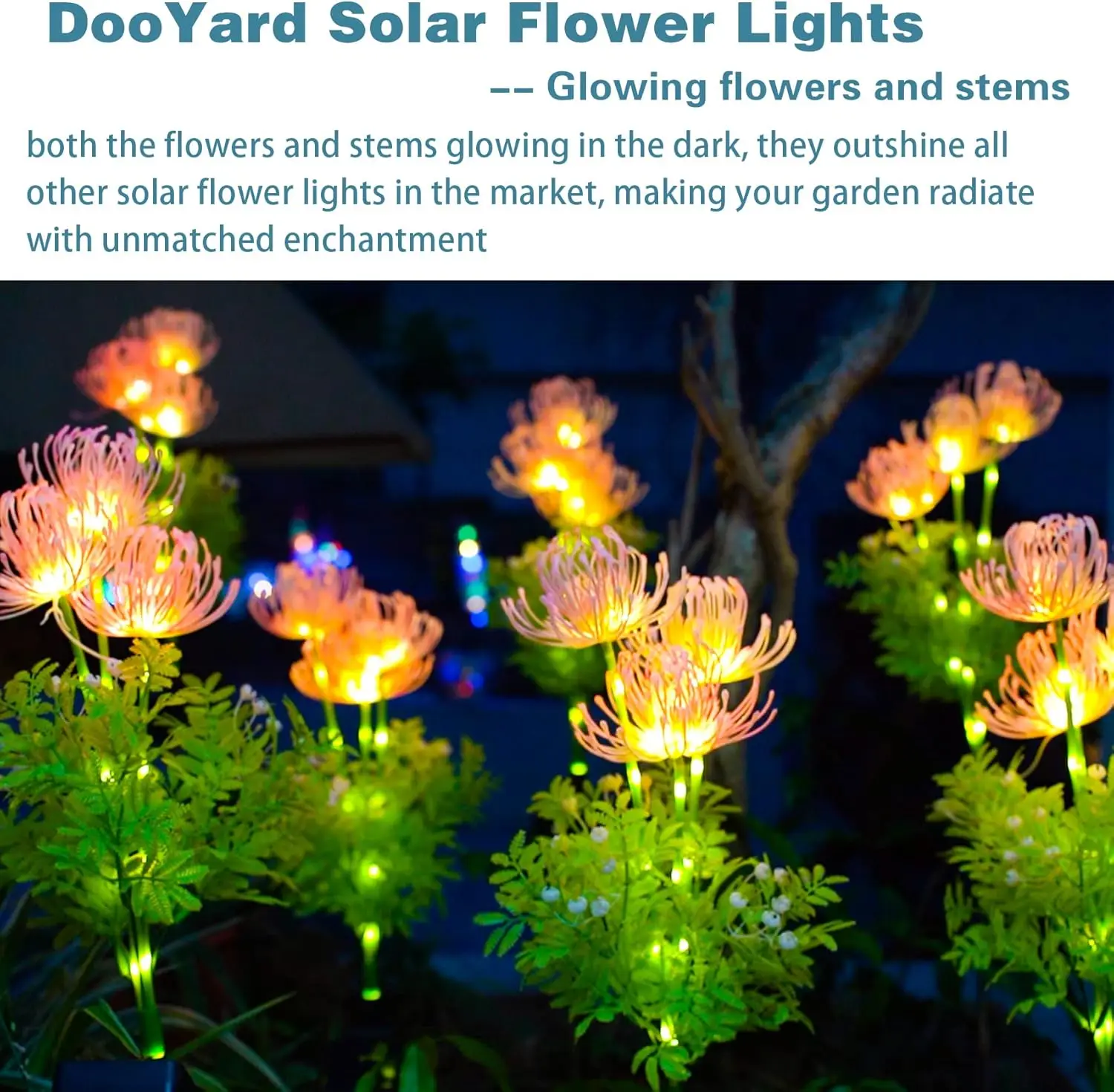 

Solar Powered LED Glowing Petite Flower Ground Lamp Outdoor Waterproof Lamp For Lawn Patio Atmosphere Simulation Flower Lamps