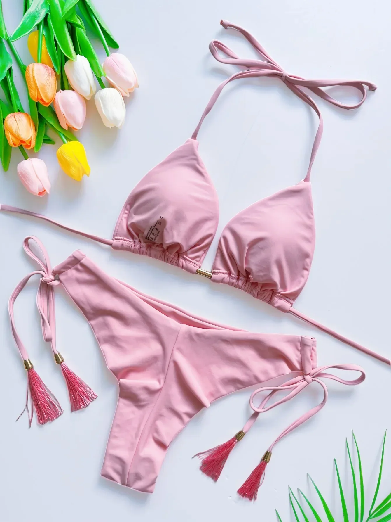 Sexy Triangle Chains Bikini Sets Women Micro Thongs Swimsuit Women Bathing Suit Biquini Bandage Beachwear Swimwear Thong Bikini