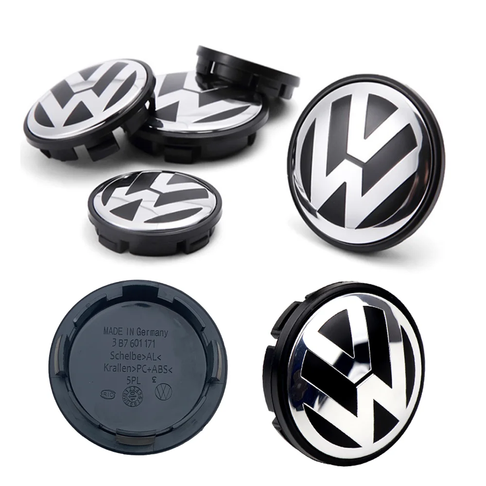 4pcs 55mm 56mm 65mm 70mm Car Wheel Center Caps Hubcap Cover for VW Volkswagen Jetta MK5 Golf Passat styling 3B7601171 1J0601171
