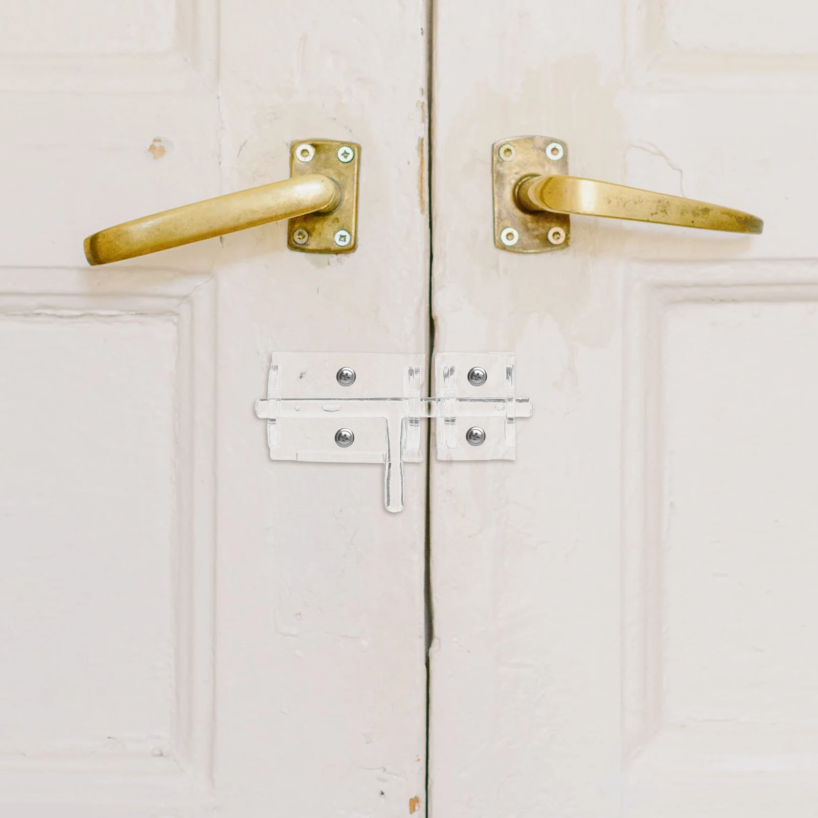 

Transparent Mini Acrylic Door Strong Self-Adhesive Clear Cabinet Lock Hasp Hinge Clasp For Home Office Securitymini