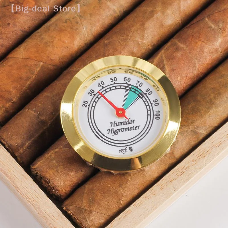 【M】Brass Analog Hygrometer Humidity Gauge For Humidors 43mm High Accuracy Mechanical Humidity Tester Box Violin