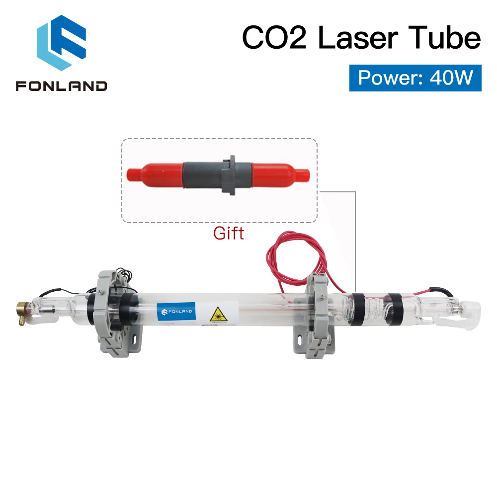 

FONLAND 35-45 Вт Co2 металлическая стеклянная лазерная трубка 720 мм 40 Вт стеклянная лазерная лампа для CO2 лазерной гравировки и резки