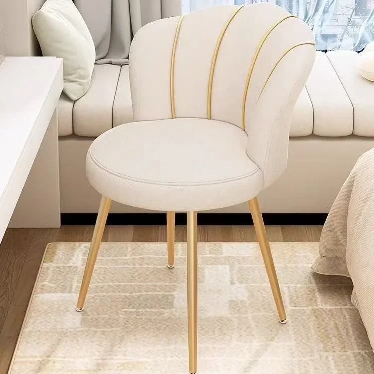 DSA makeup chair home comfortable sedentary simple backrest manicure chair light luxury girls bedroom dresser chair makeup stool