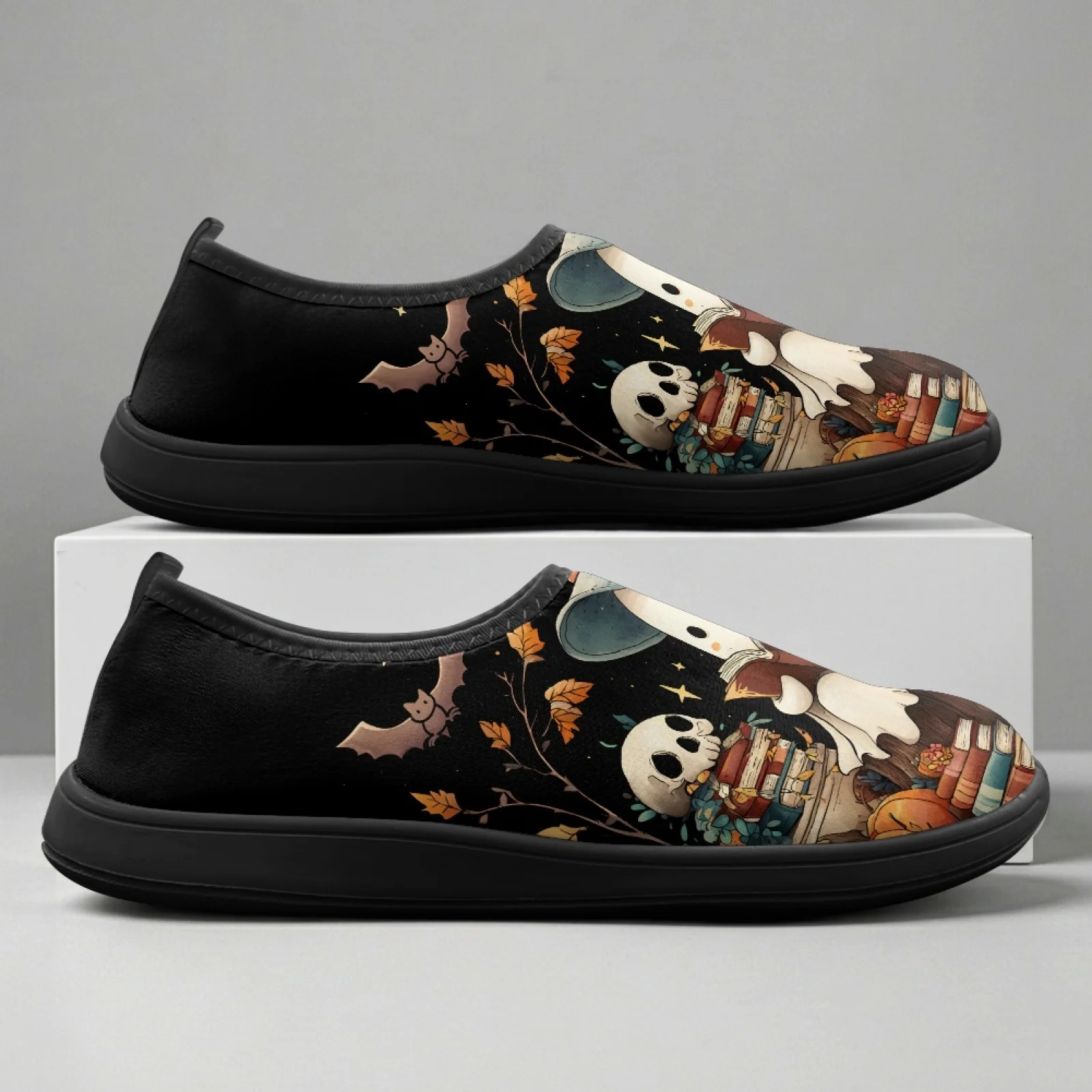 PENSTROLL Witch Ghost Reading Fashion 2026 Comfortable Athletic Shoes for Men Polyester & EVA Zero Drop Shoes Casual Sneakers