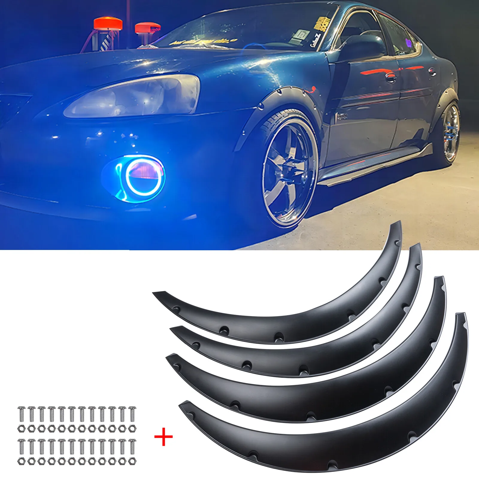 

Universal Flexible Car Fender Flares Body Kit Wheel Extra Wide Firm 4PCS 89cm