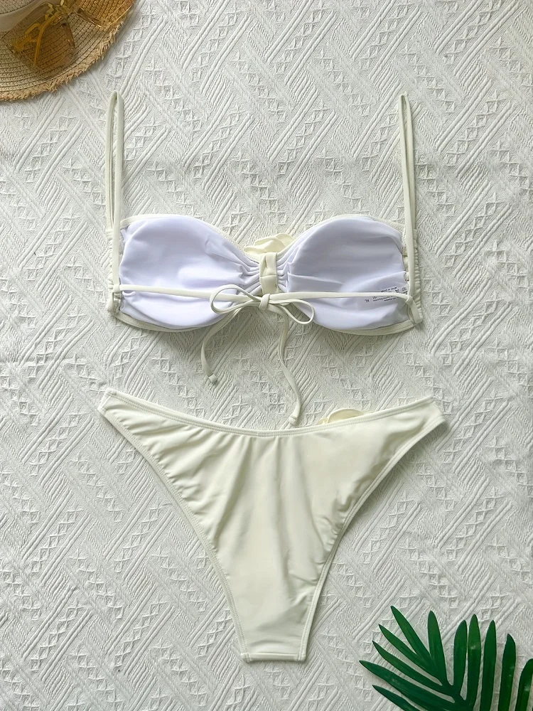 Maillot de bain deux pièces, bikini, string floral, pour femmes, baigneuses, vêtements de plage, d'été, 2024