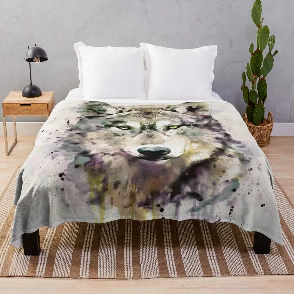 Wolf Head Throw Blanket Quilt bed plaid Blankets