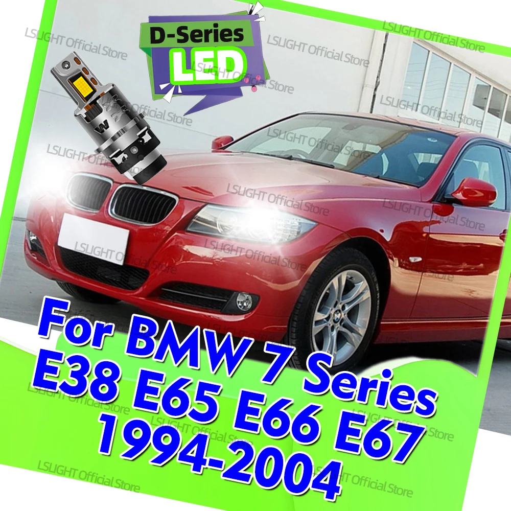 

2Pcs LED Headlamps D2 Headlights 6000K D2S D2R Car Bulbs 12V For BMW 7 Series E38 E65 E66 E67 1994-1999 2000 2001 2002 2003 2004