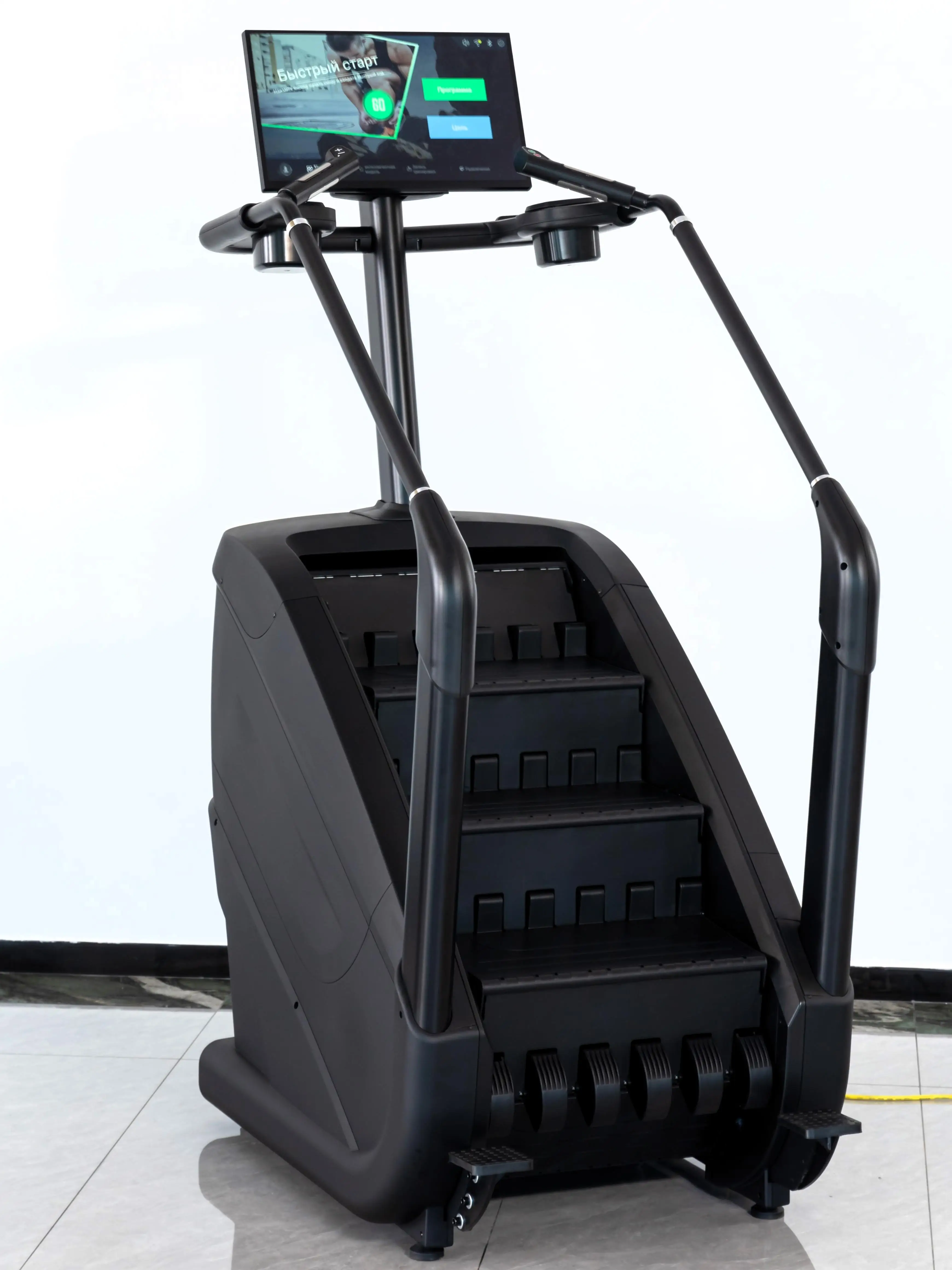 New Design Smart Screen Climber Stair - Non-Powered Touch Display Fitness Machine for Home & Gym