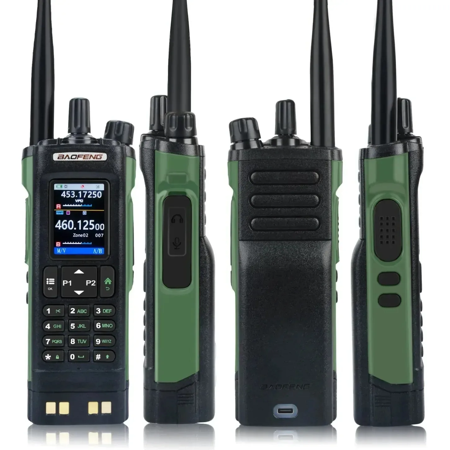 BAOFENG UV-32 GPS Walkie Talkie AM FM Программирование Bluetooth дальнего действия 10 Вт Беспроводная частота копирования 1000CH Двустороннее радио
