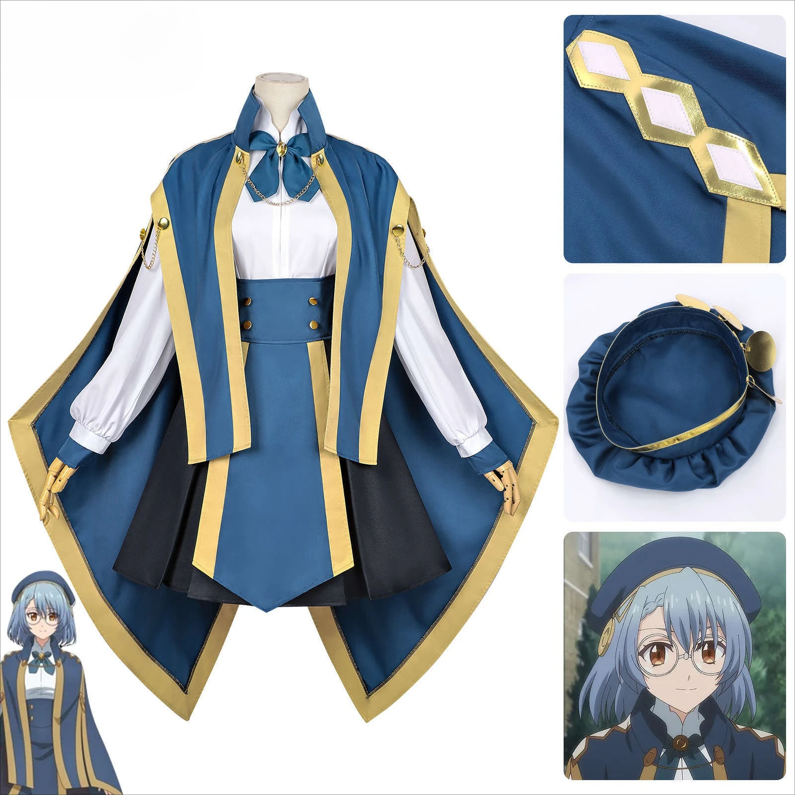 

Костюм для косплея «Волшебник Куно видит все»: платье Джениэля Куса, аниме-персонаж, костюм для выступлений на Хэллоуин для взрослых женщин