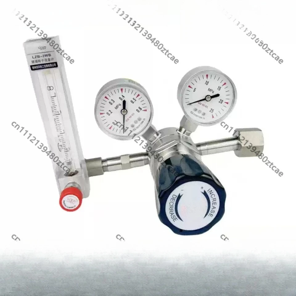 316 Regulator With Float Flow Meter 25L Argon CO2 Cylinder Pressure Valve With Gauge