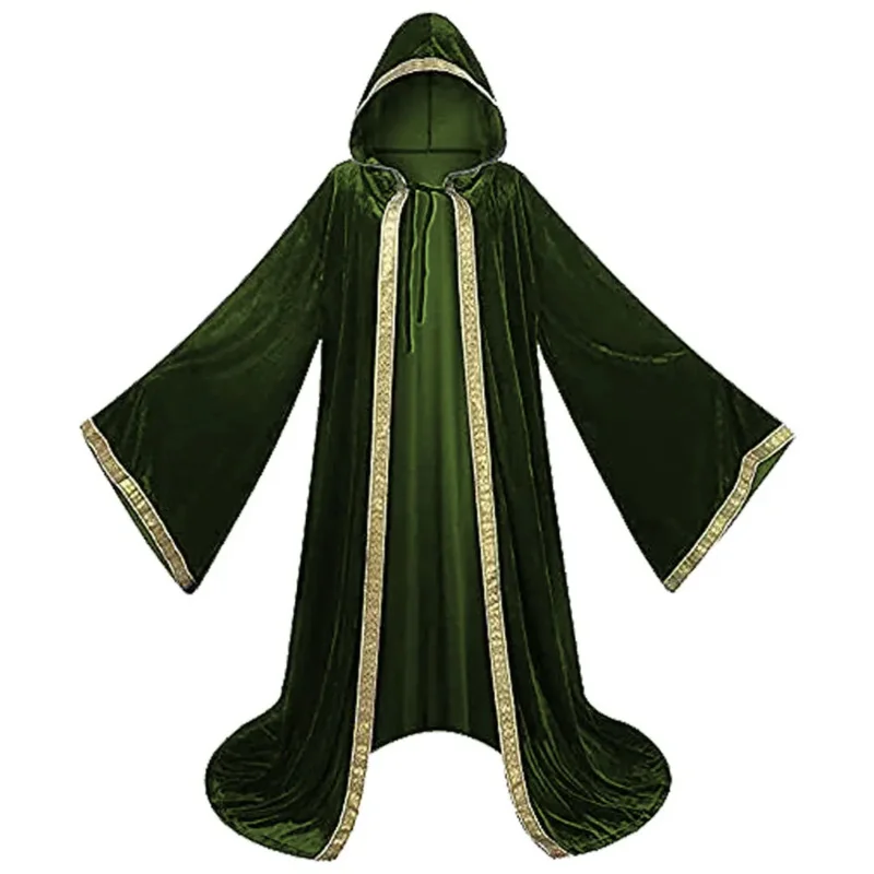 

2025 ♥ New Halloween performance Death Godfather cosplay 4-color printed edge gold velvet cloak ☆★